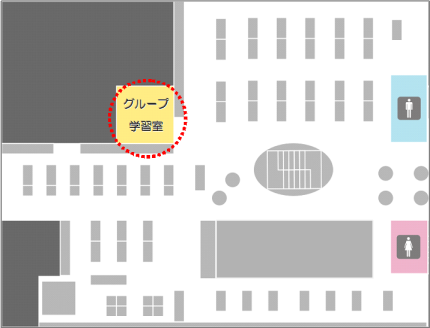 2階グループ学習室マップ