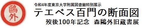 テエベス百門の断面図（R04東京大学附属図書館特別展示）