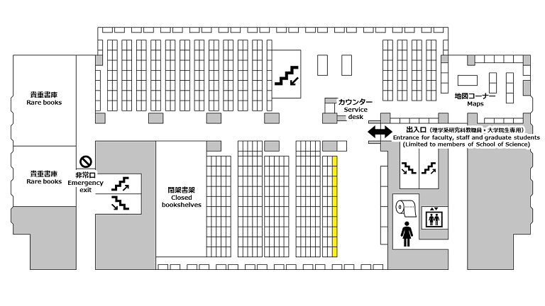 理学図書館4階　大型雑誌